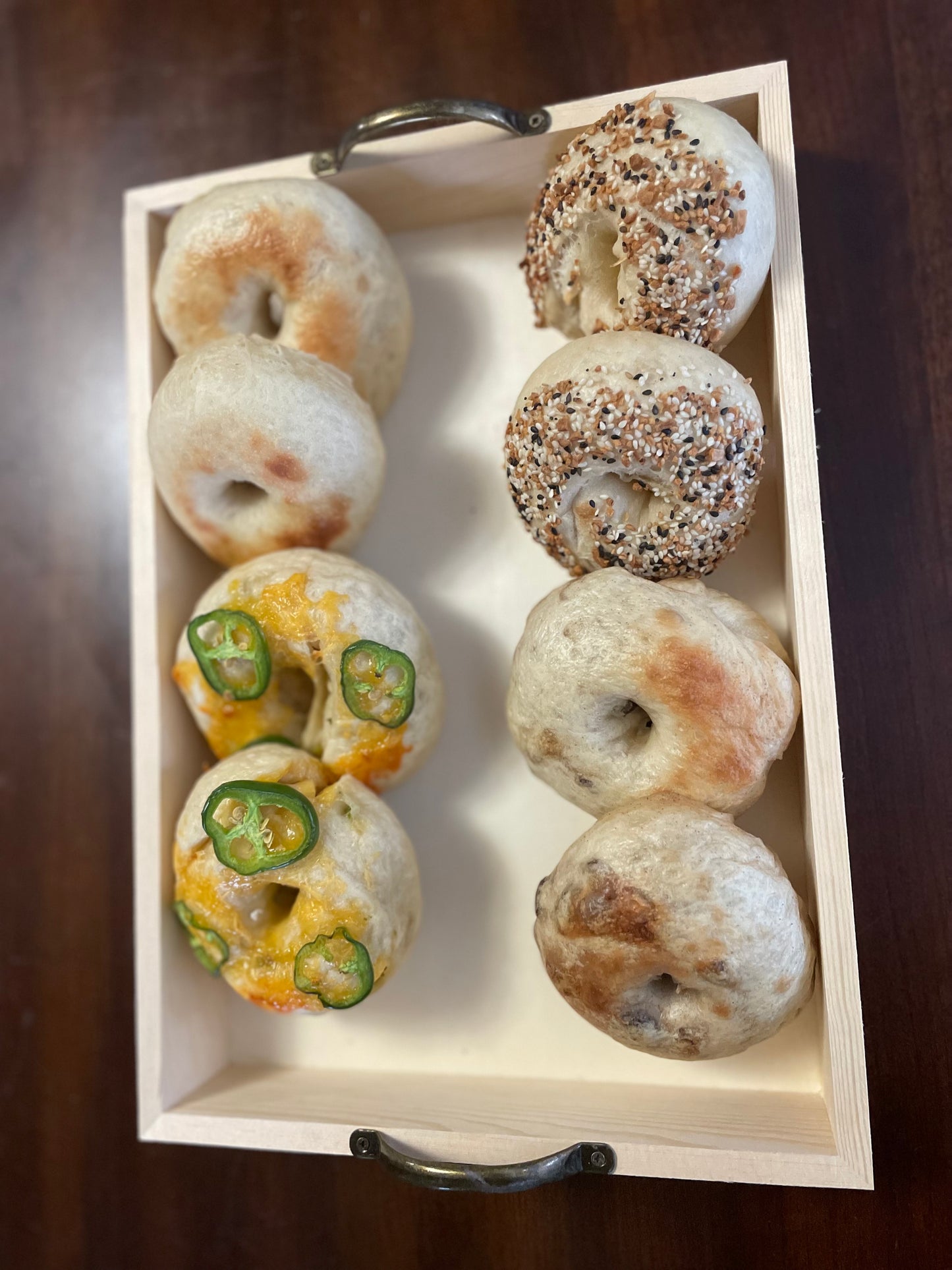 8 Sourdough Bagels