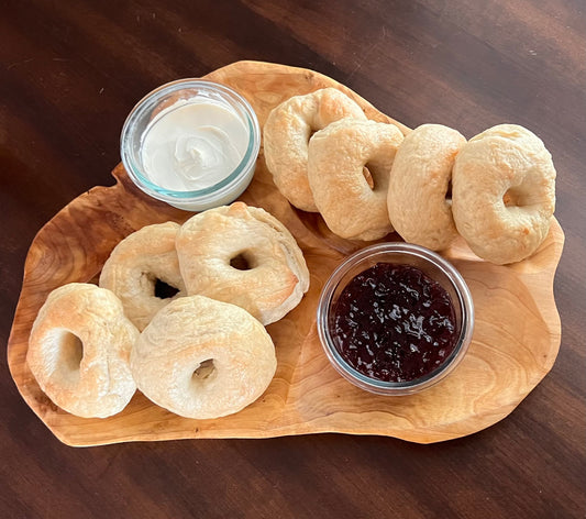 8 Sourdough Bagels