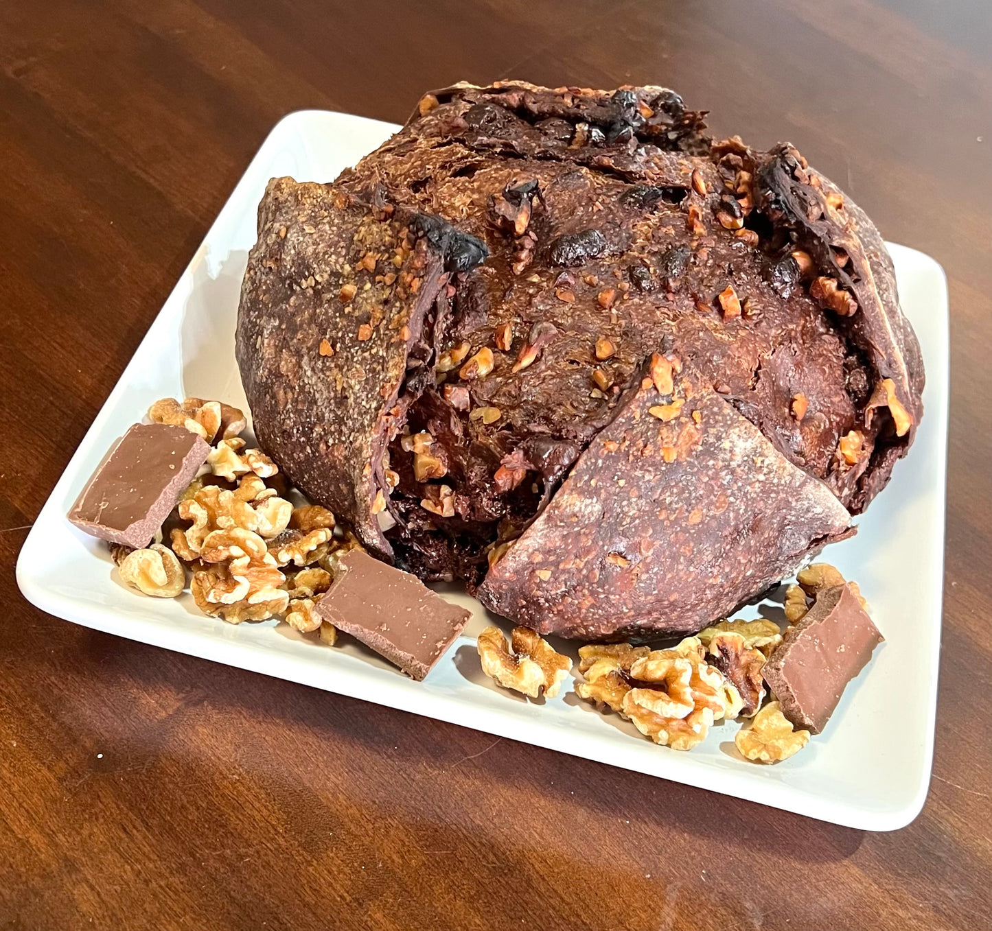 Double Chocolate and Walnut Boule